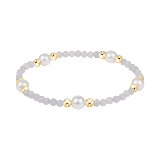 BGEMPURPPE6AQ Purpose Pearl 6mm Gem Bracelet - Aquamarine