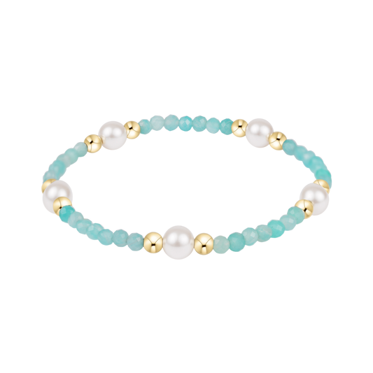 BGEMPURPPE6AMZ Purpose Pearl 6mm Gem Bracelet - Amazonite