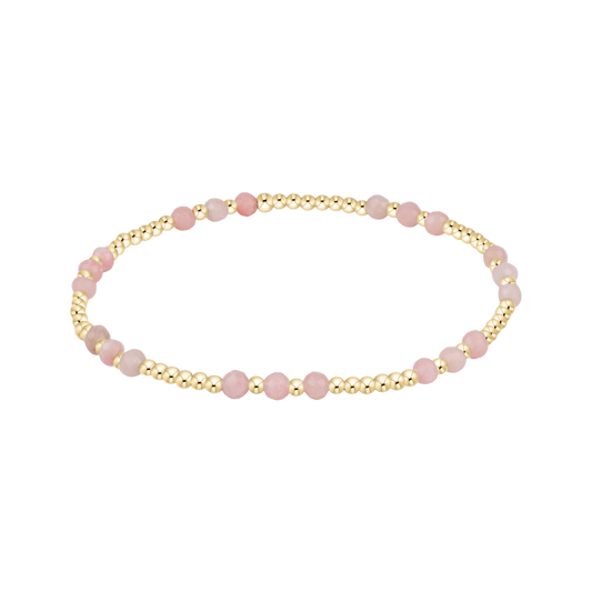BGEMJOY3POP Joy Gem 3mm Bracelet - Pink Opal