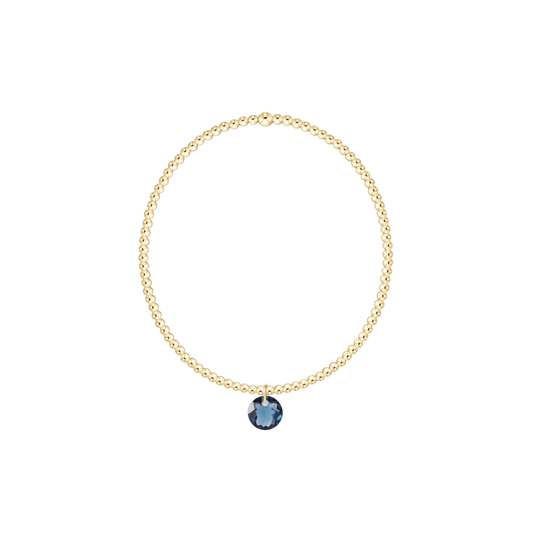 BCLG2REFLSM09 Classic Gold 2mm Bracelet - Reflection Small Charm