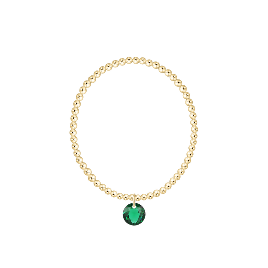BCLG3REFL05 Classic Gold 3mm Bracelet - Reflection Charm - 05