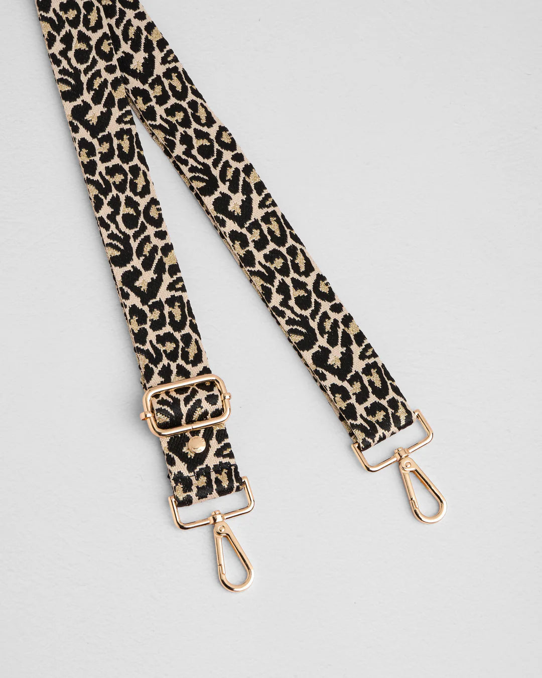 Bum Bag Black + 2 straps (Black Chevron & Black/Gold Leopard)