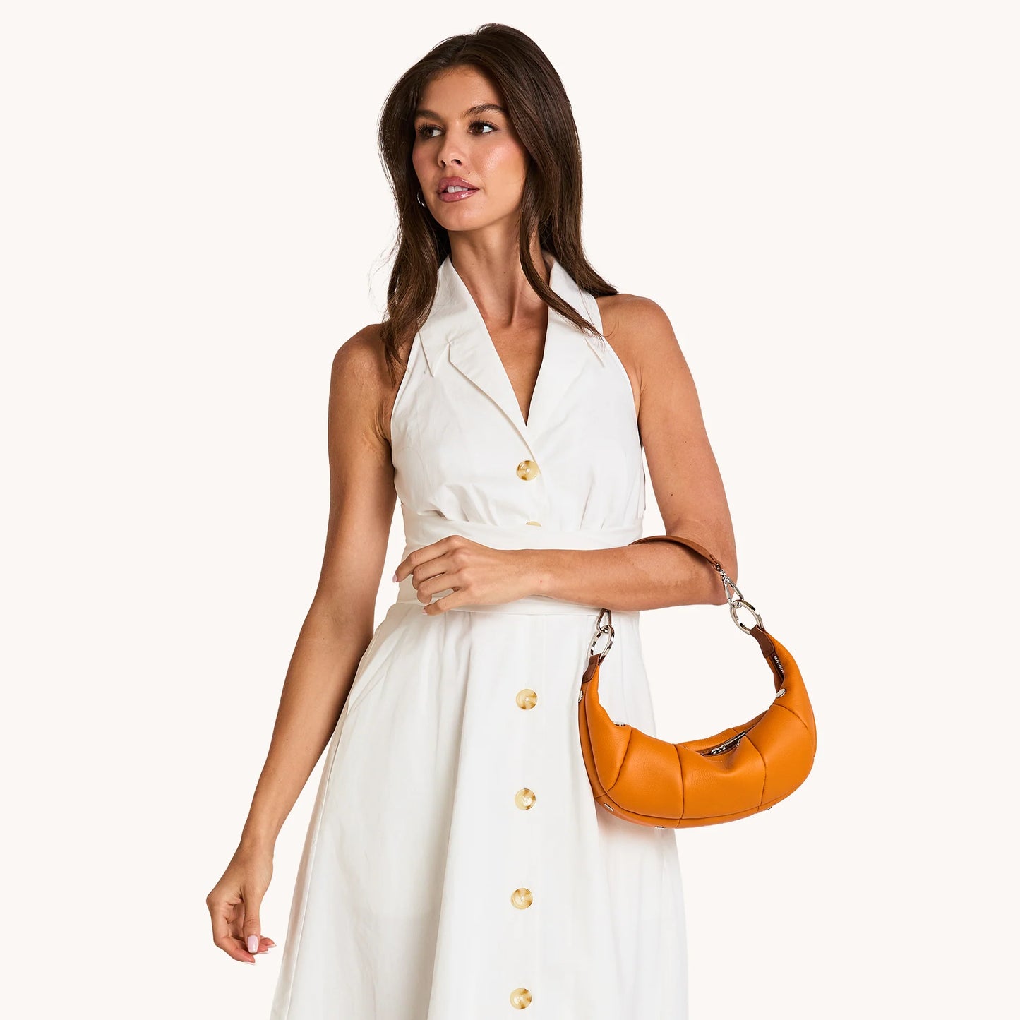 Erica Small Tailored Tangerine/Silver