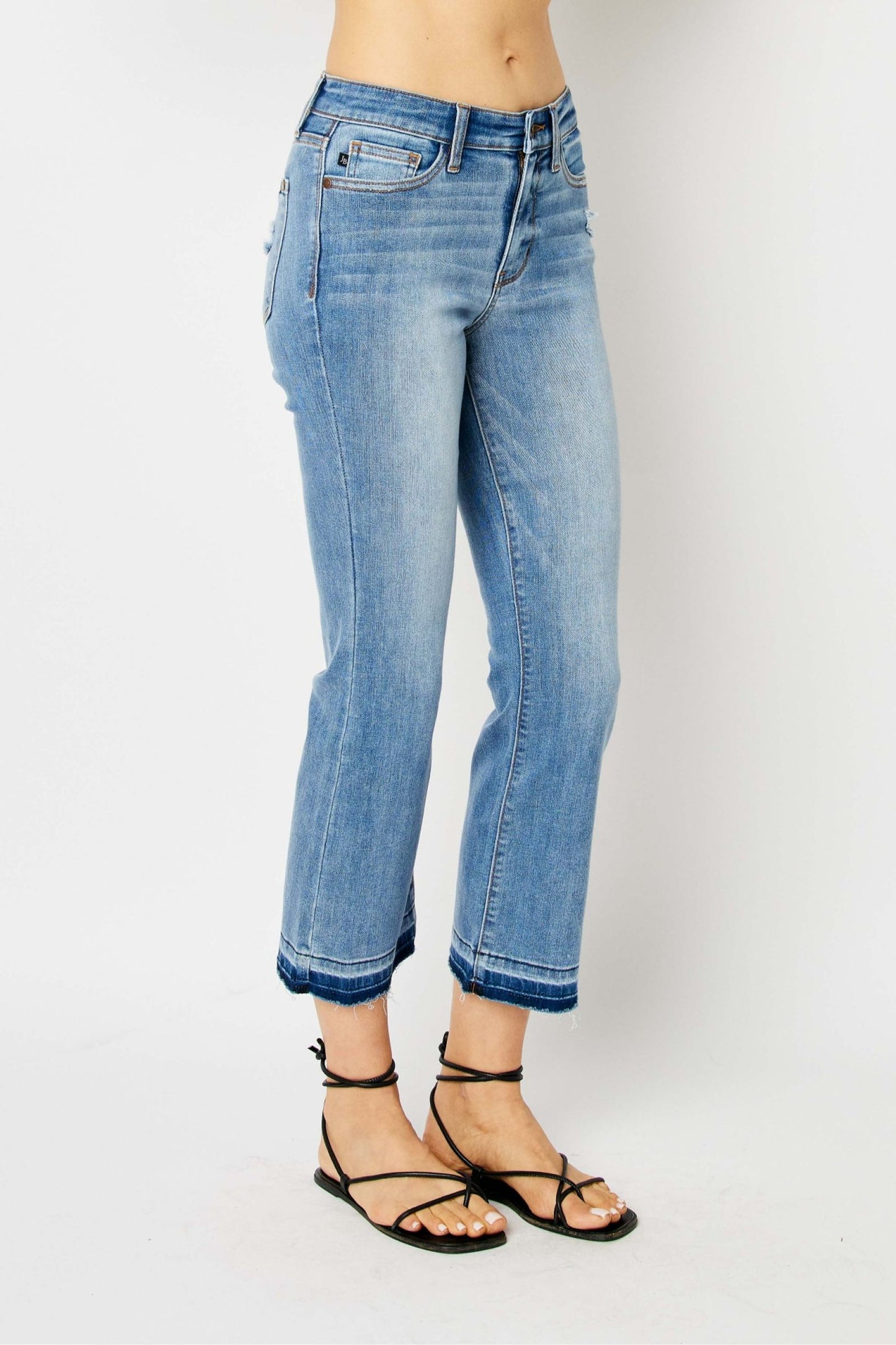 MID RISE RELEASE HEM CROPPED BOOTCUT 82589