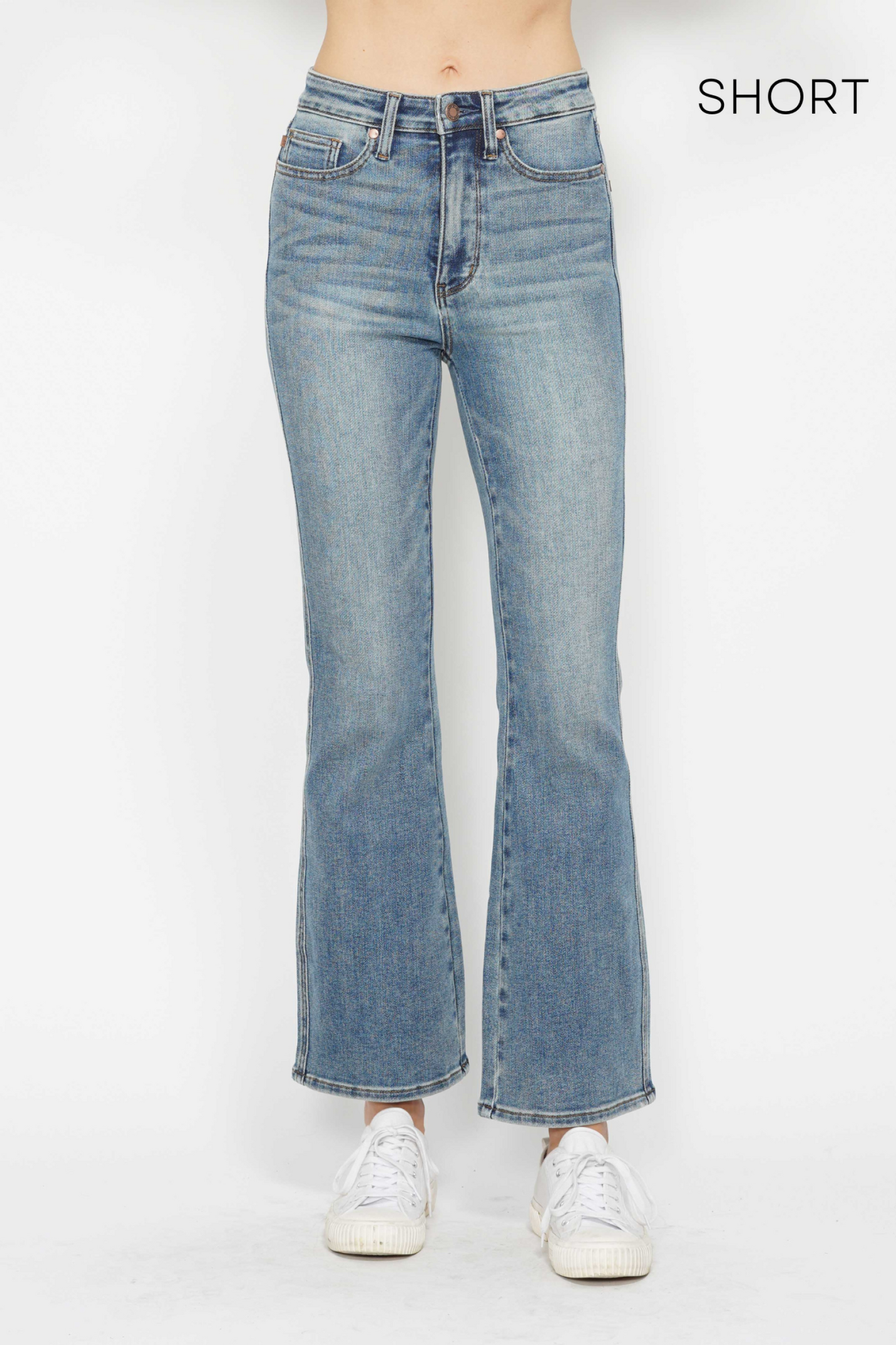HW Tummy Control Back Pkt Embroidered Bootcut  88783