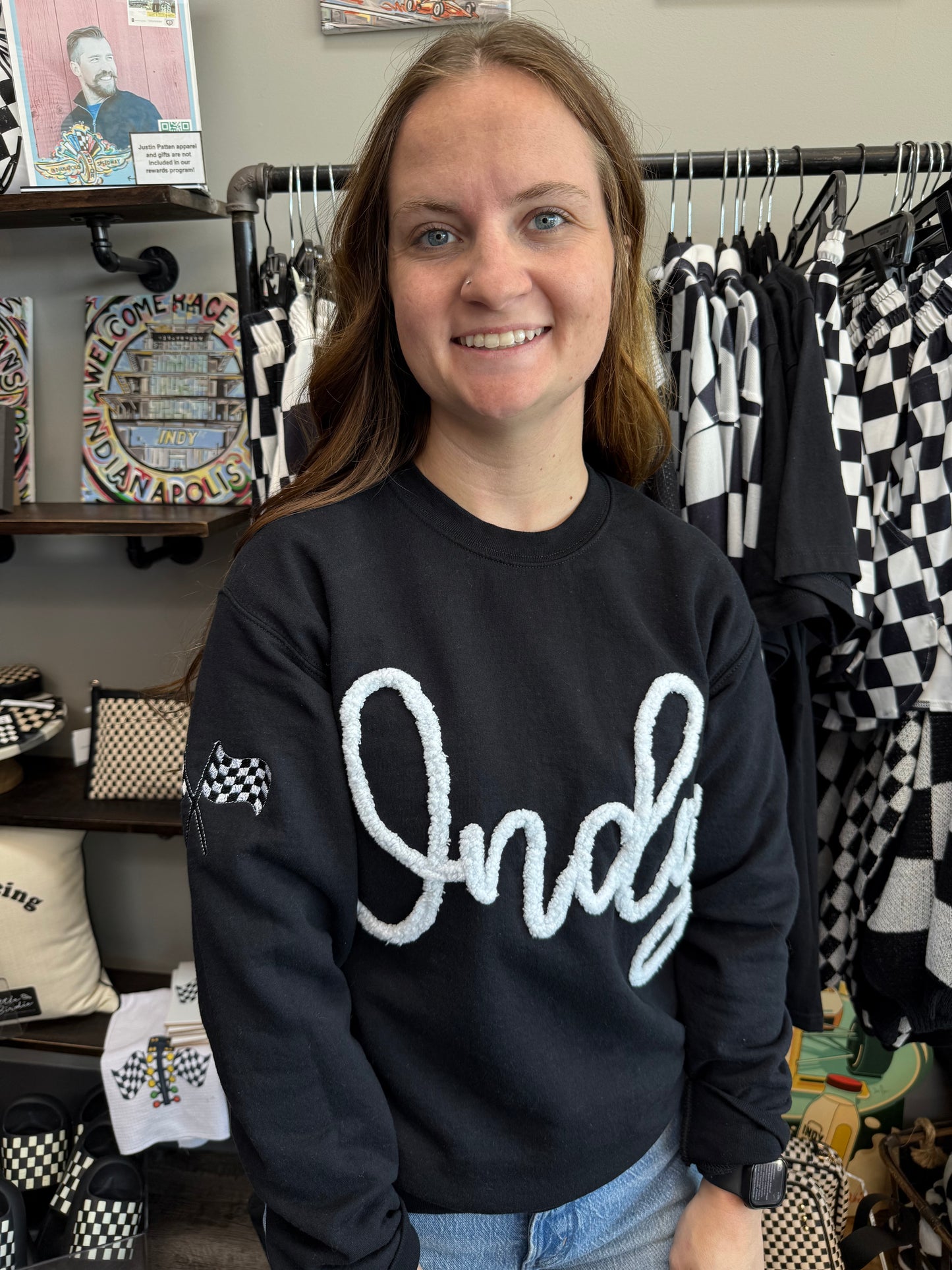 Indy Black Yarn Sweatshirt