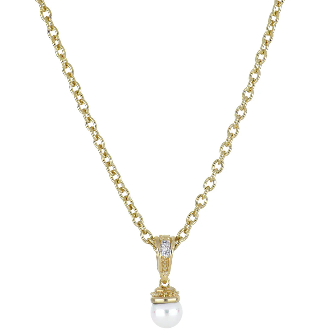 K5844-ABF3 PEARL PENDANT 8MM 16-18"