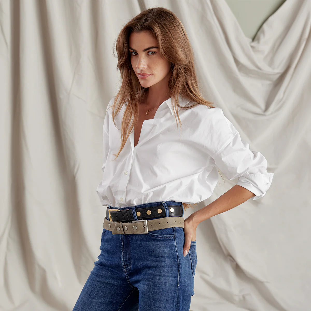 Charlie Belt Small Black/Pewter**