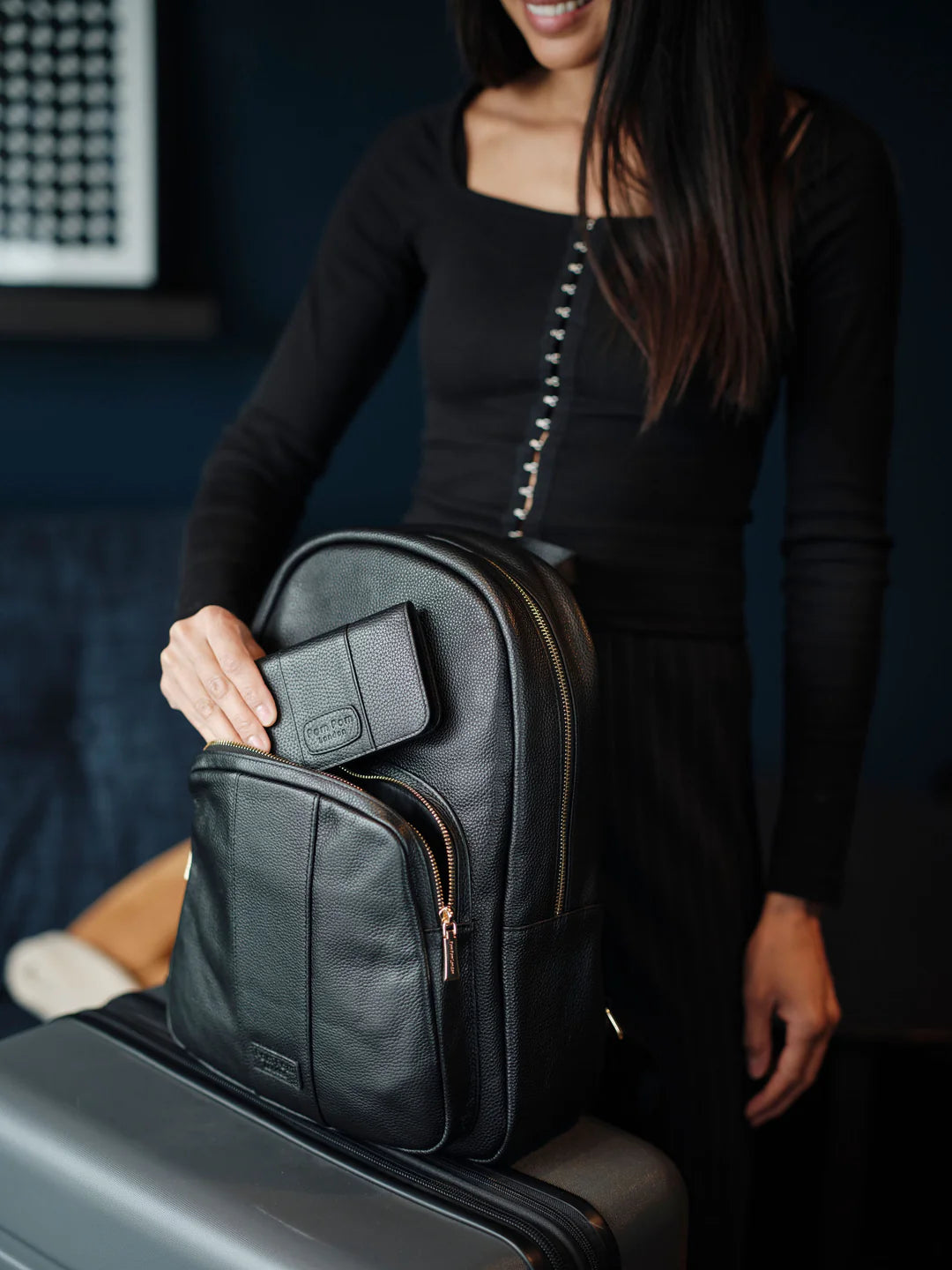 Chelsea Flat Small Wallet Black