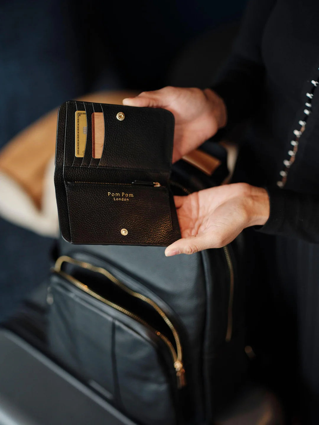Chelsea Flat Small Wallet Black