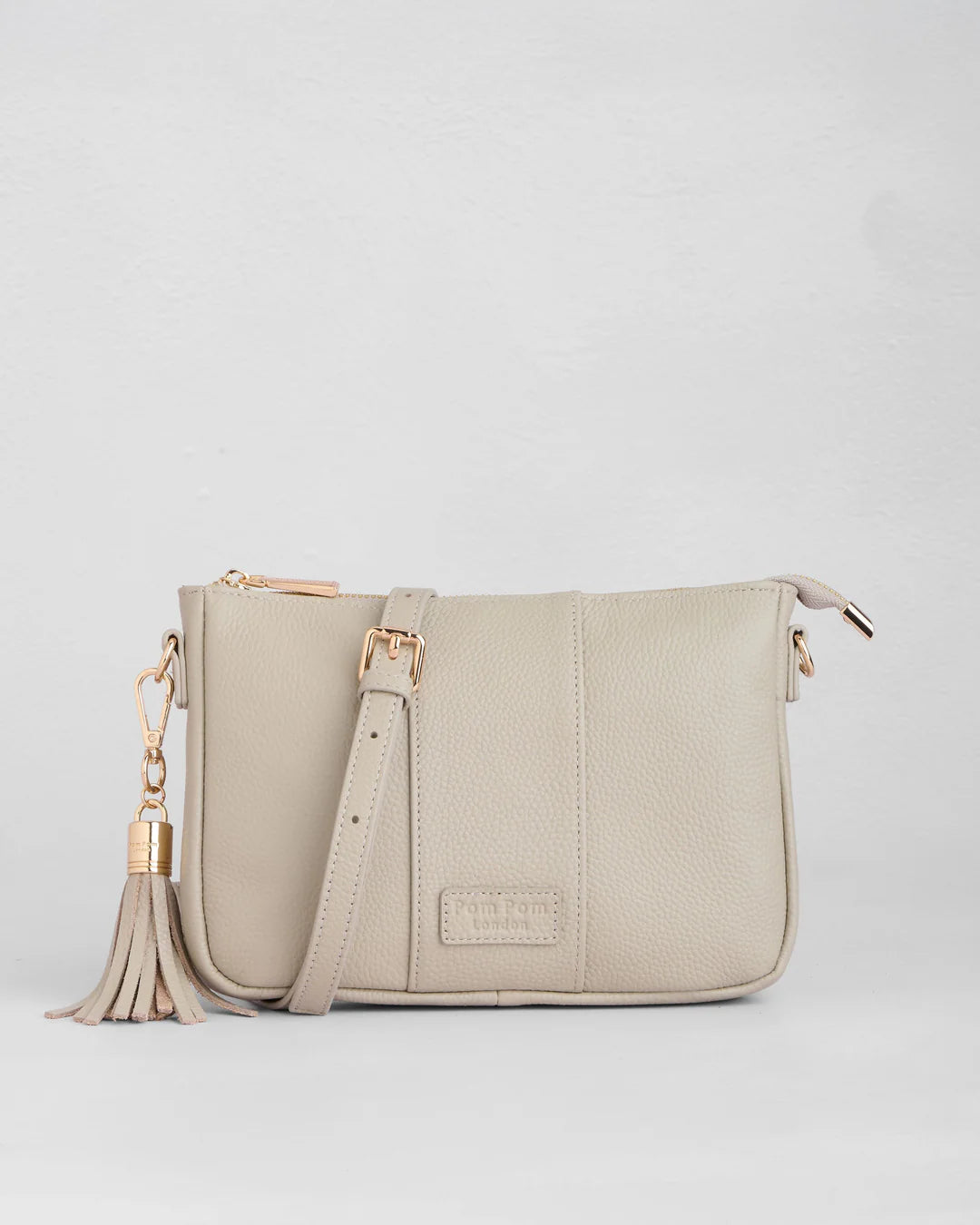 Slim City Bag Stone + 2 straps (Logo Stone Strap & Navy Floral Strap)