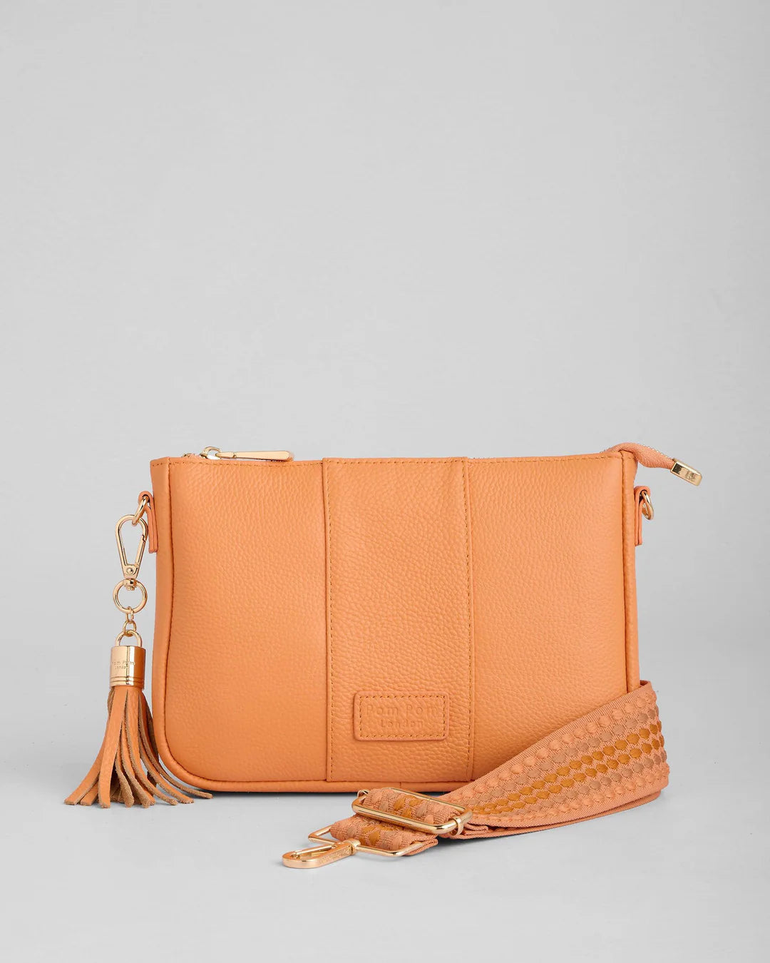 City Slim Bag Mango Tango + 2 straps (Mango Tango Stripe & Marble Link Chain)