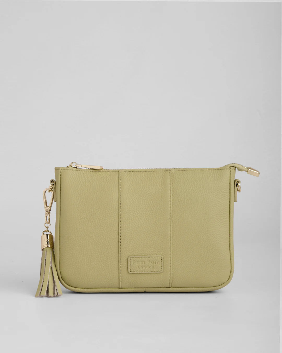 City Slim Bag Pale Fern + 2 straps (Green Stitched & Pale Fern Weave Gold Chain)