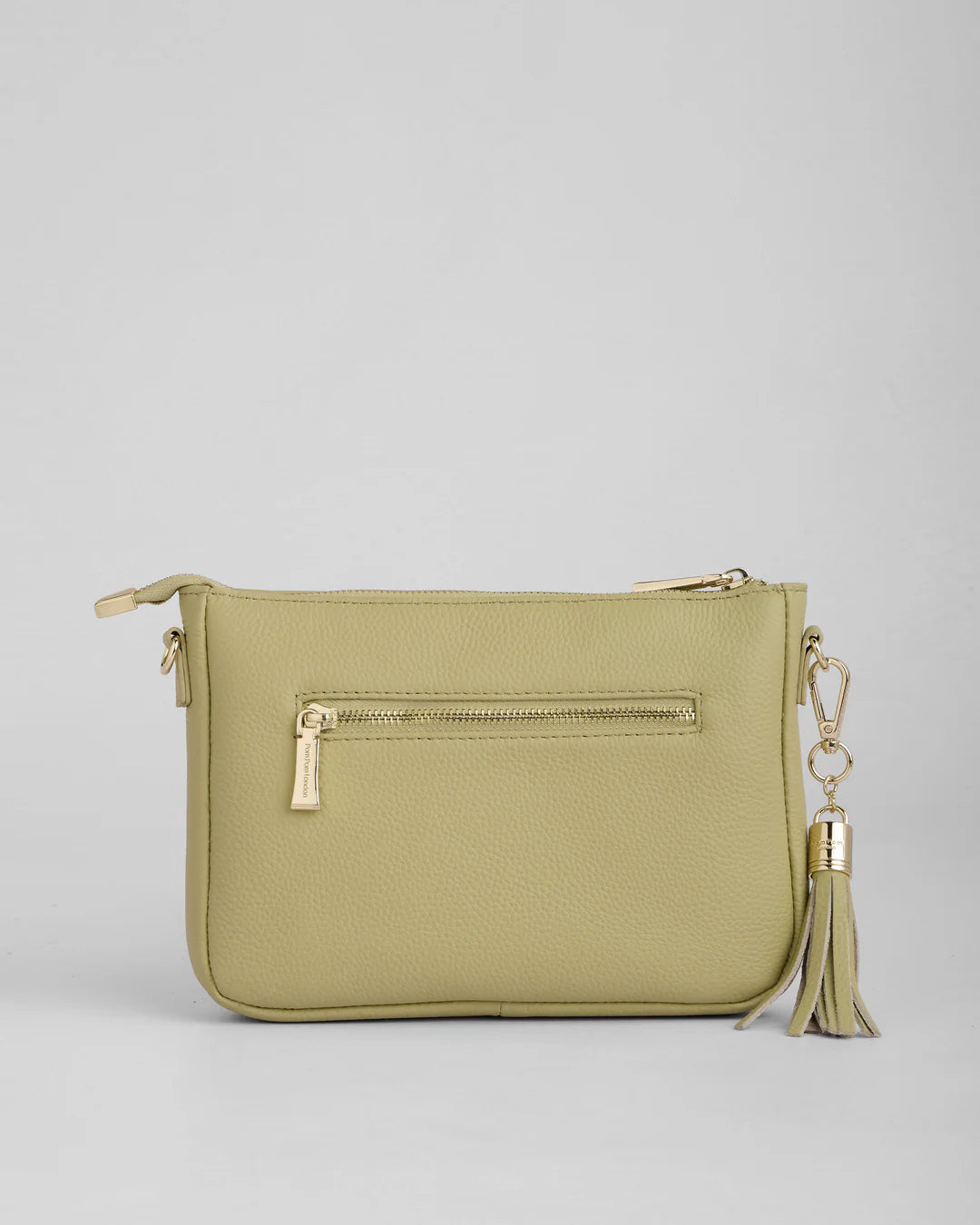 City Slim Bag Pale Fern + 2 straps (Green Stitched & Pale Fern Weave Gold Chain)