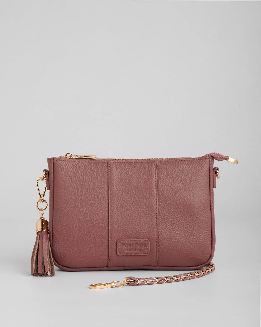 City Slim Bag Dusky Orchid + 2 straps (Dusky Orchid Glitter and Orchid/Gold Stripe)
