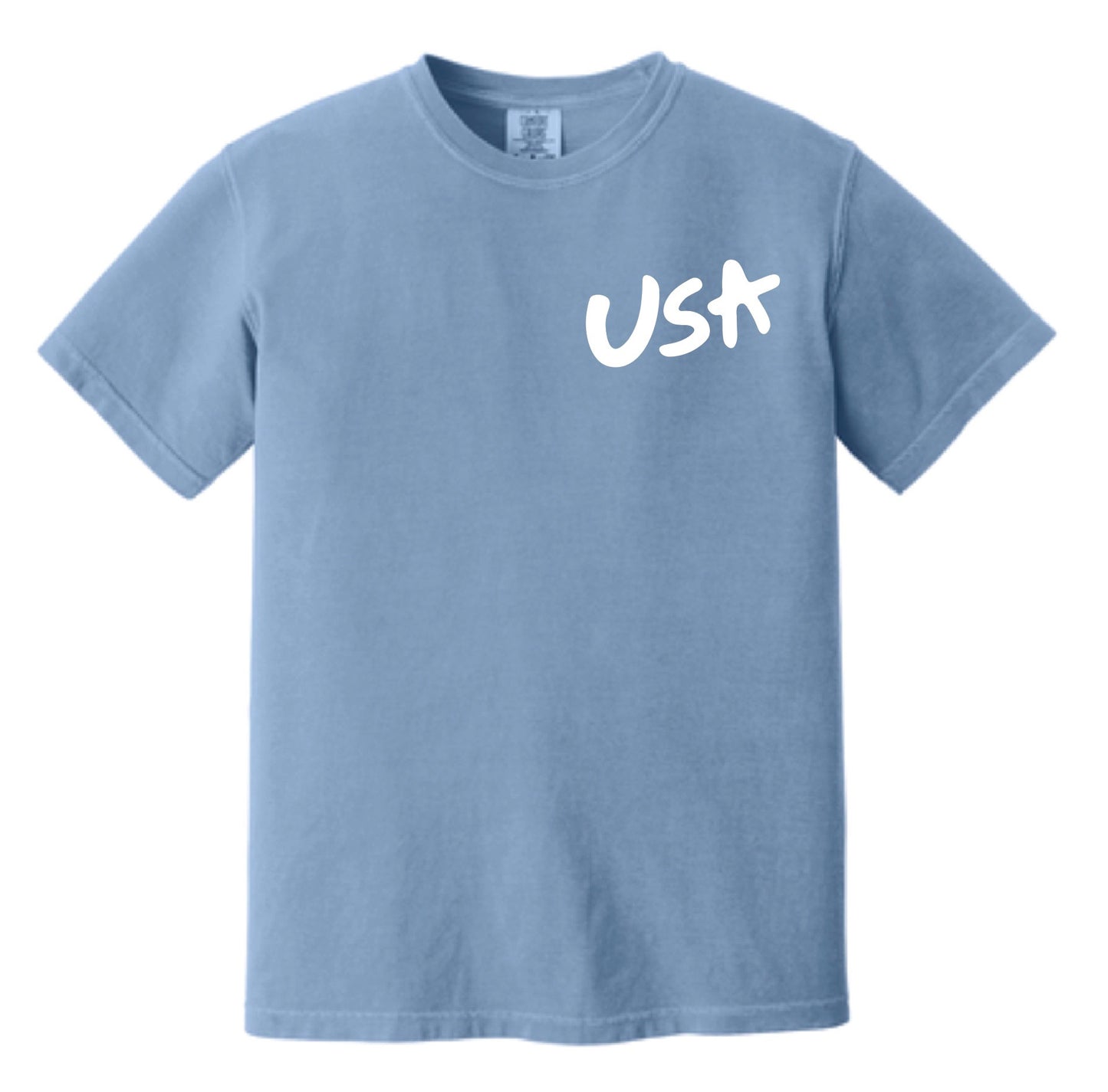 4TH of July USA Blue Tee by Justin Patten