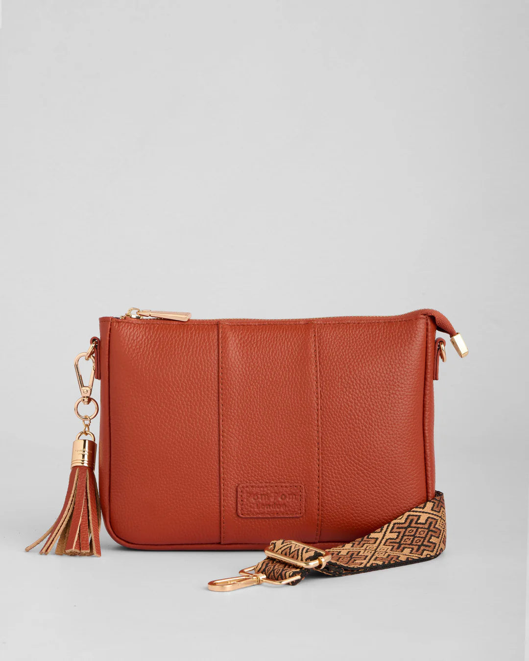 City Slim Bag Burnt Orange + 2 straps (Orange Spice Regal Weave & Burnt Orange Chain Strap)