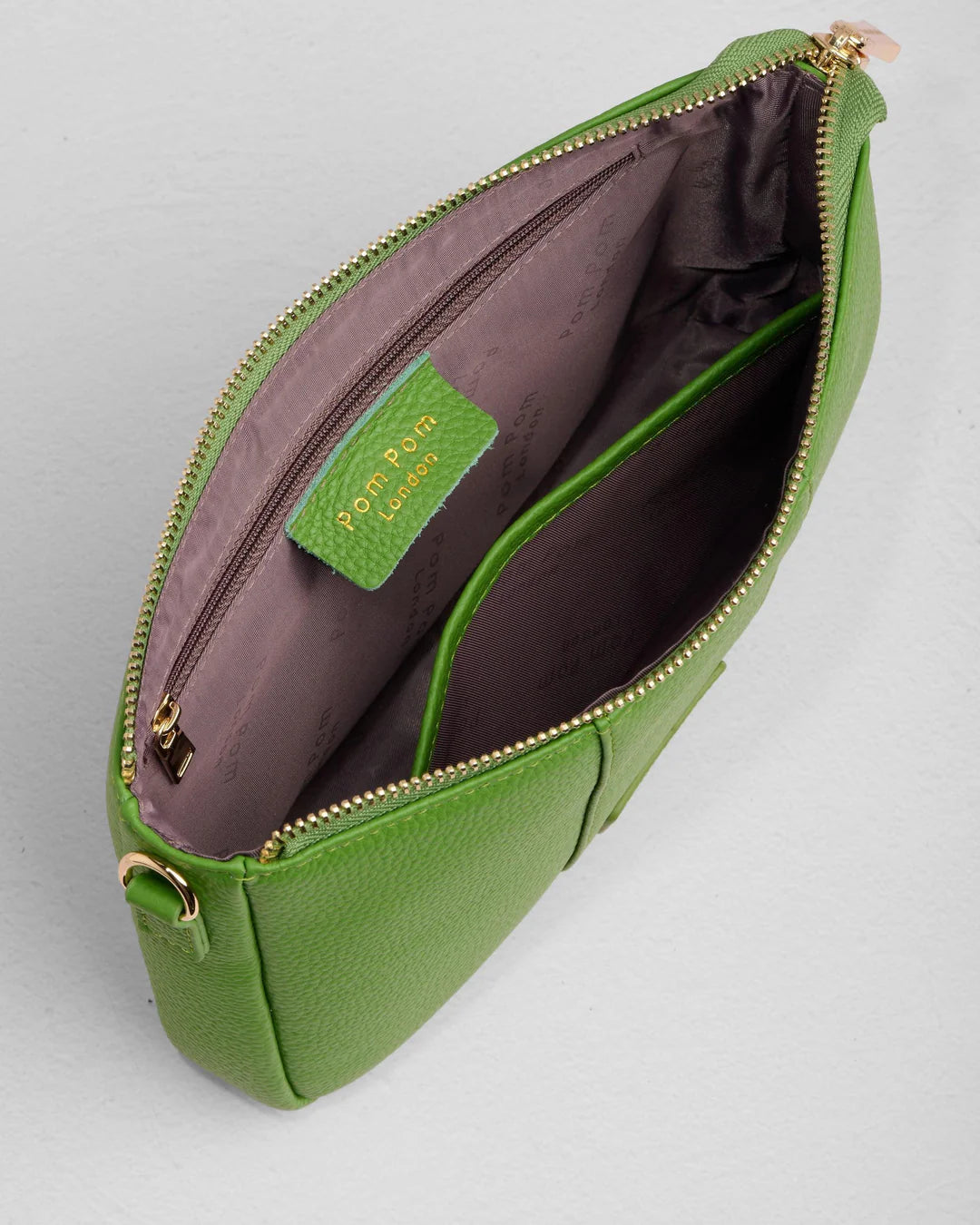 City Slim Bag Frog Green + 2 straps (Frog Green Embroidered & Frog Green Chain Weave)