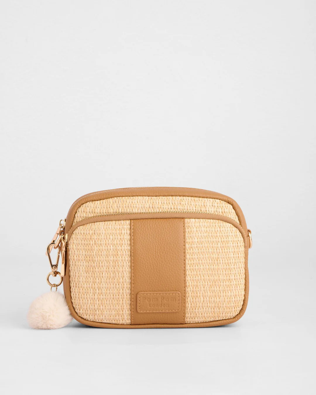 Original Bag Raffia & Leather Maple + 2 straps (Raffia Strap & Maple Weave Gold Chain)