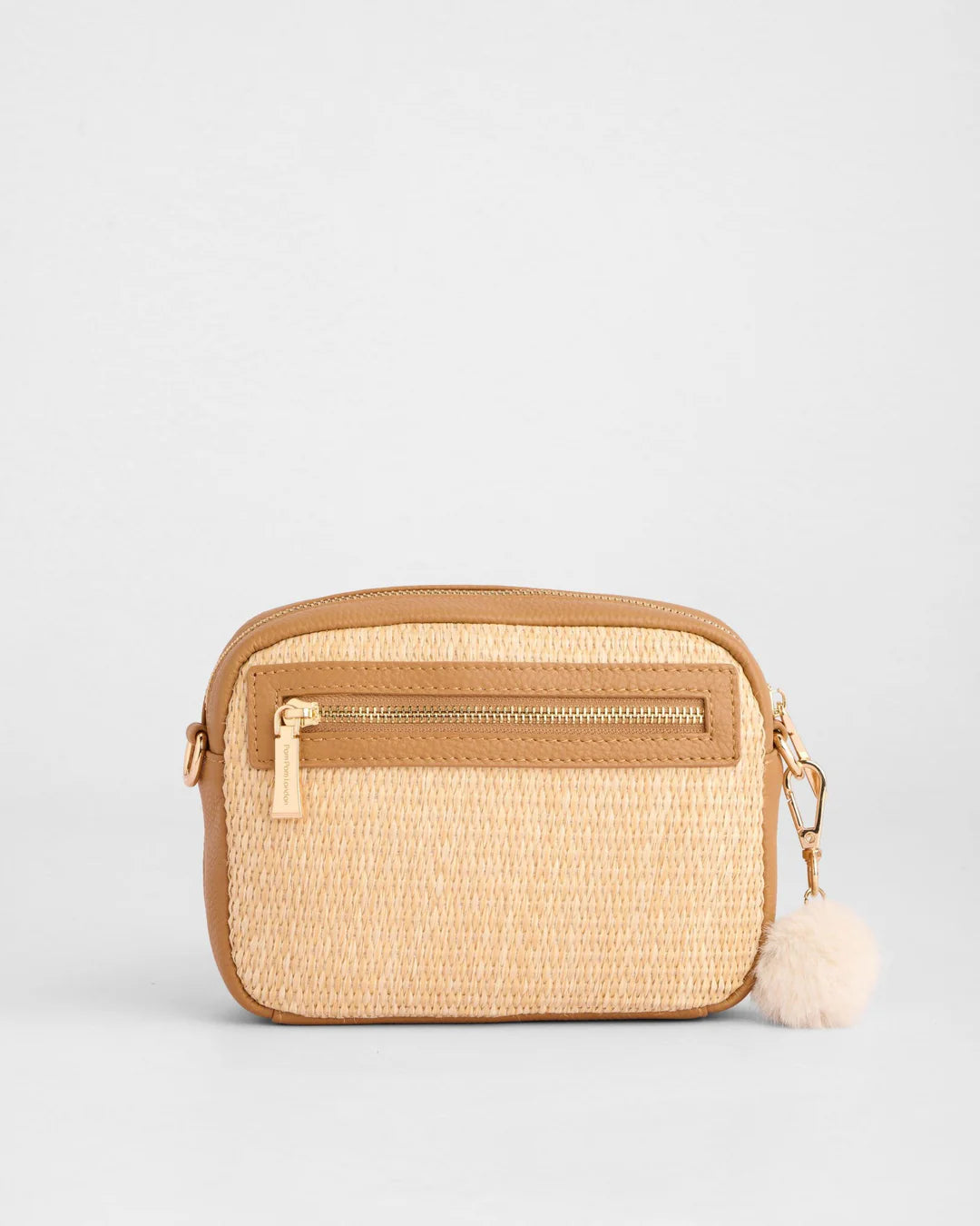 Original Bag Raffia & Leather Maple + 2 straps (Raffia Strap & Maple Weave Gold Chain)
