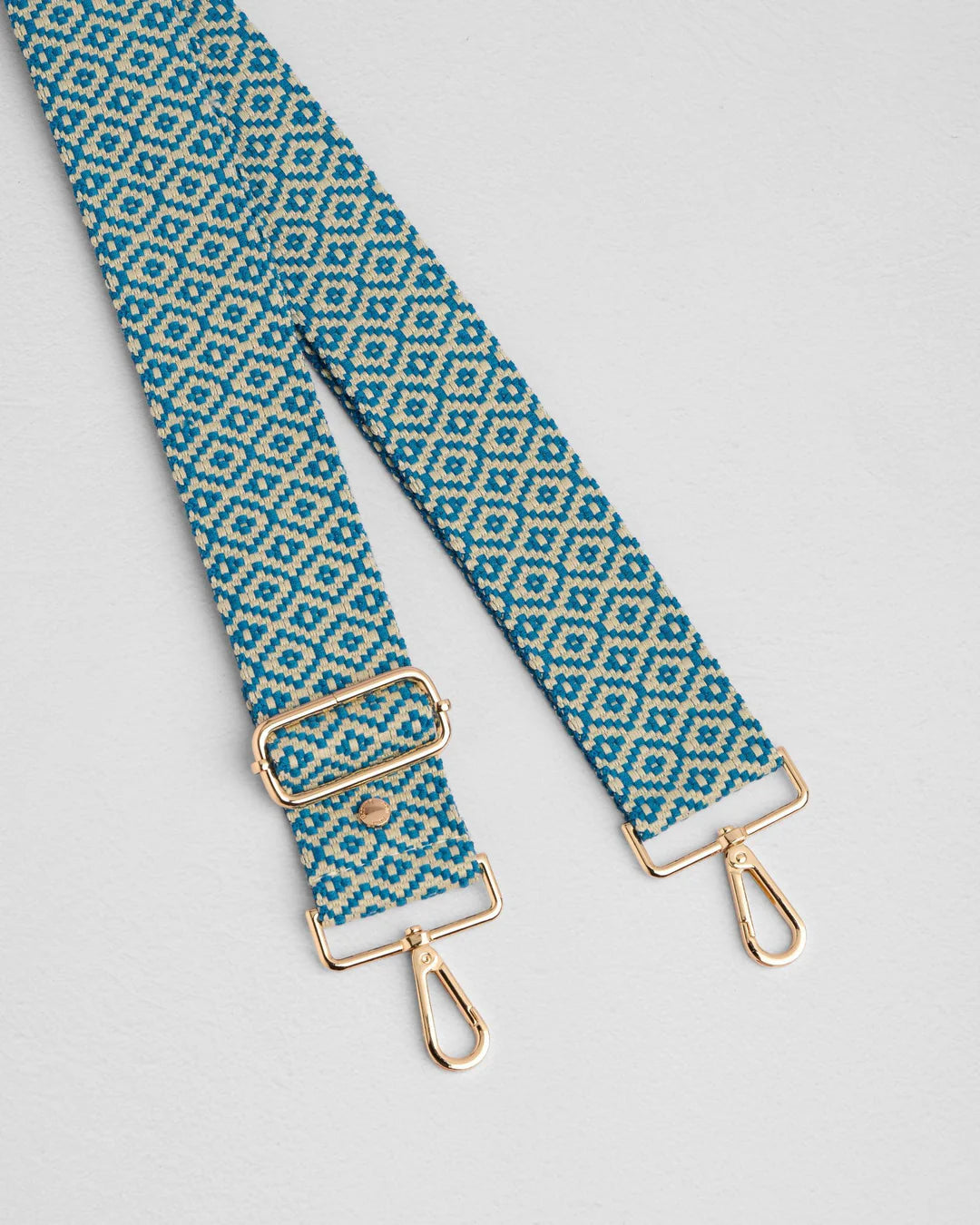 City Mini Bag Staw + 2 straps (Blue Inca Strap & Gold chain Strap)