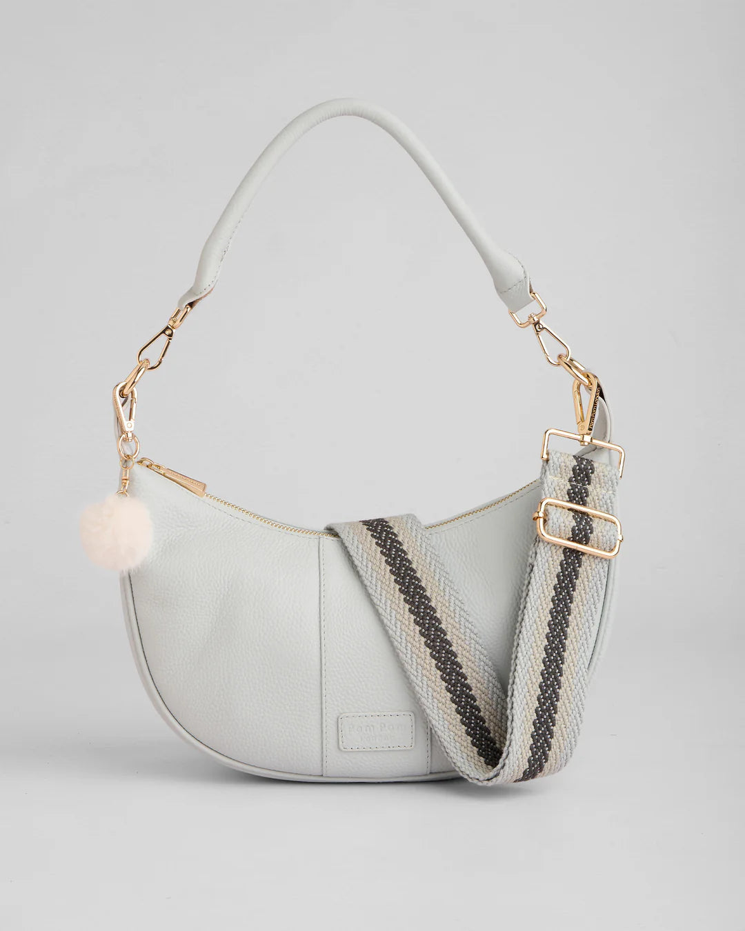 Sutton Sling Salt Grey + 2 straps (Grey Kaleidoscope & Grey Woven stripe)