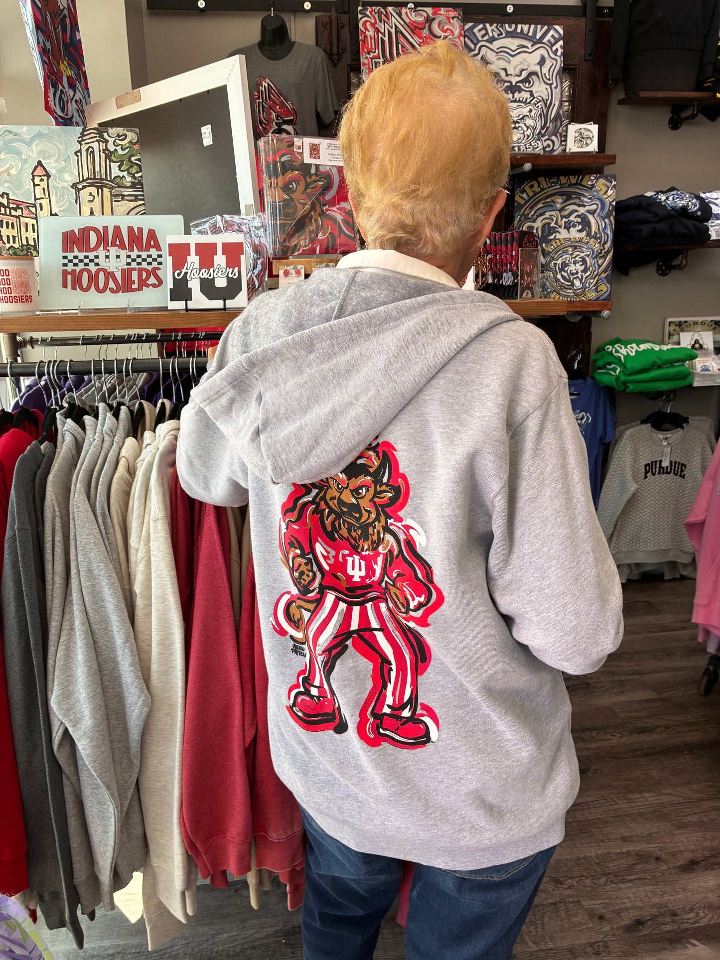IU Bison Unisex fleece full zip-up