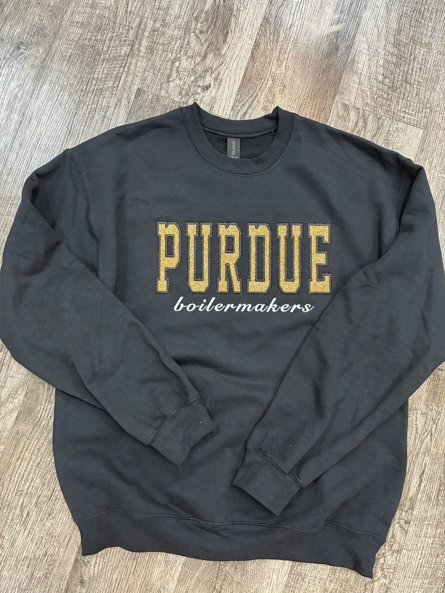 Purdue Embroidered Sweatshirt Black