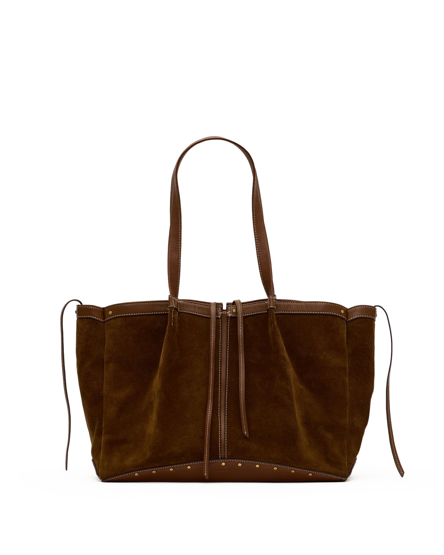 PREORDER NOW Meryl Carryall Cinnamon Suede/Antique Gold