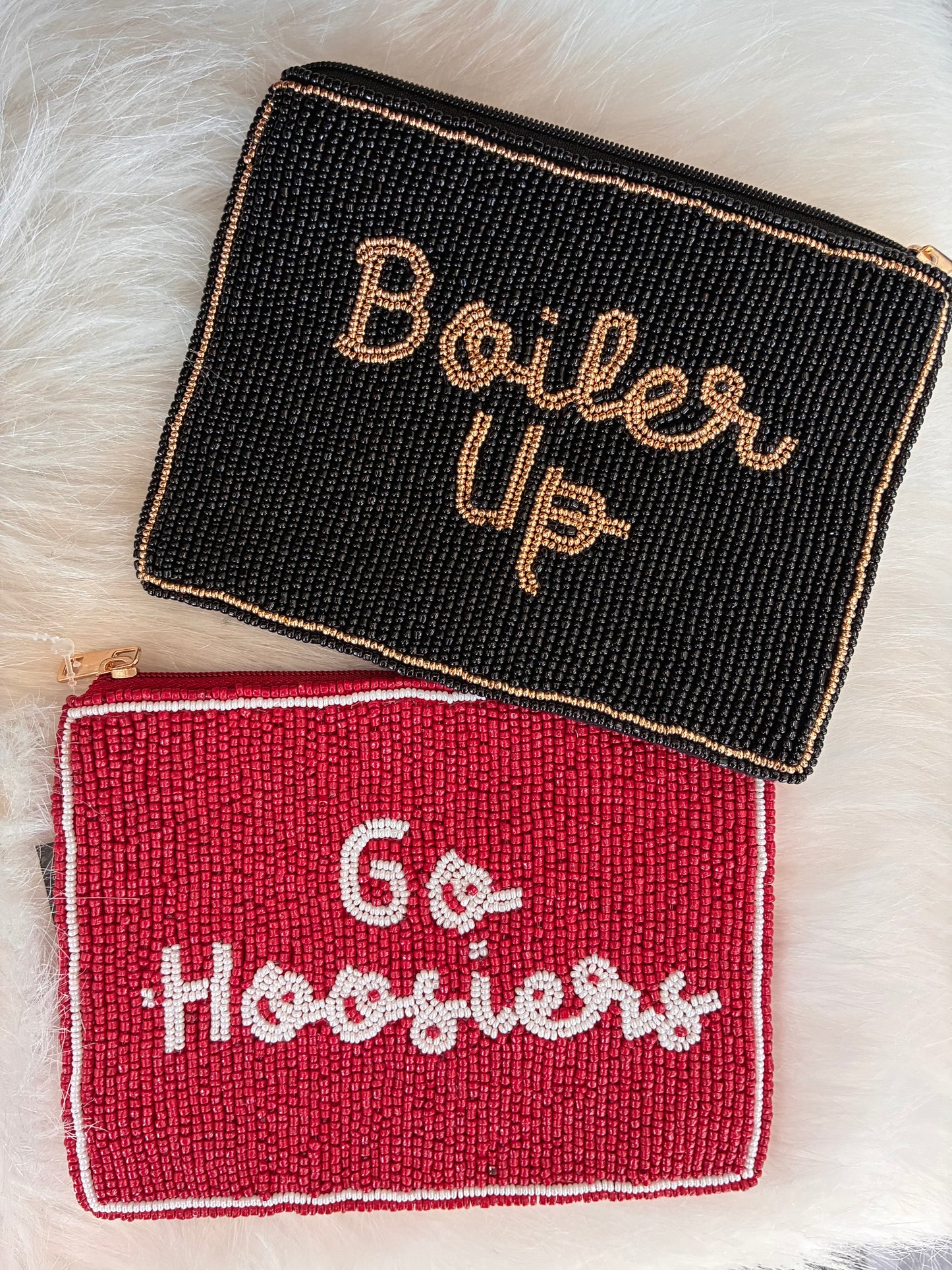 Hand Beaded Coin Pouch Indiana Hoosiers