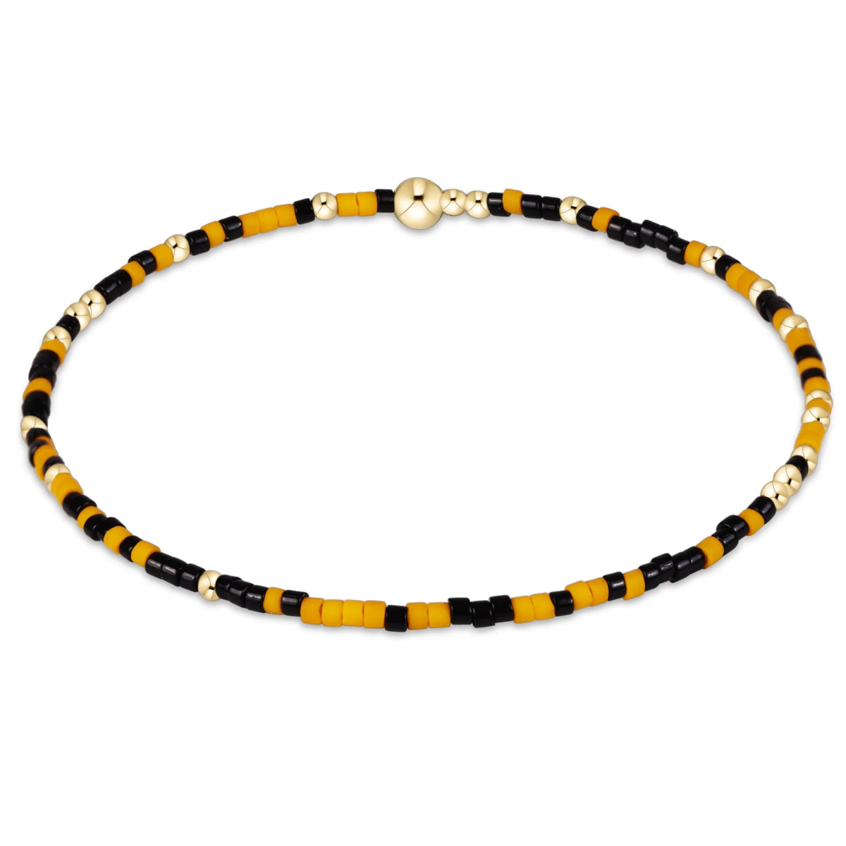 BGDHOPUNWGLDYELBLA  Hope Unwritten Bracelet - Golden Yellow - Black