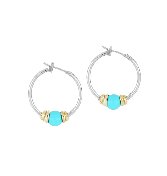 G5215-AT00 Perola Turquoise Sm hoop RH