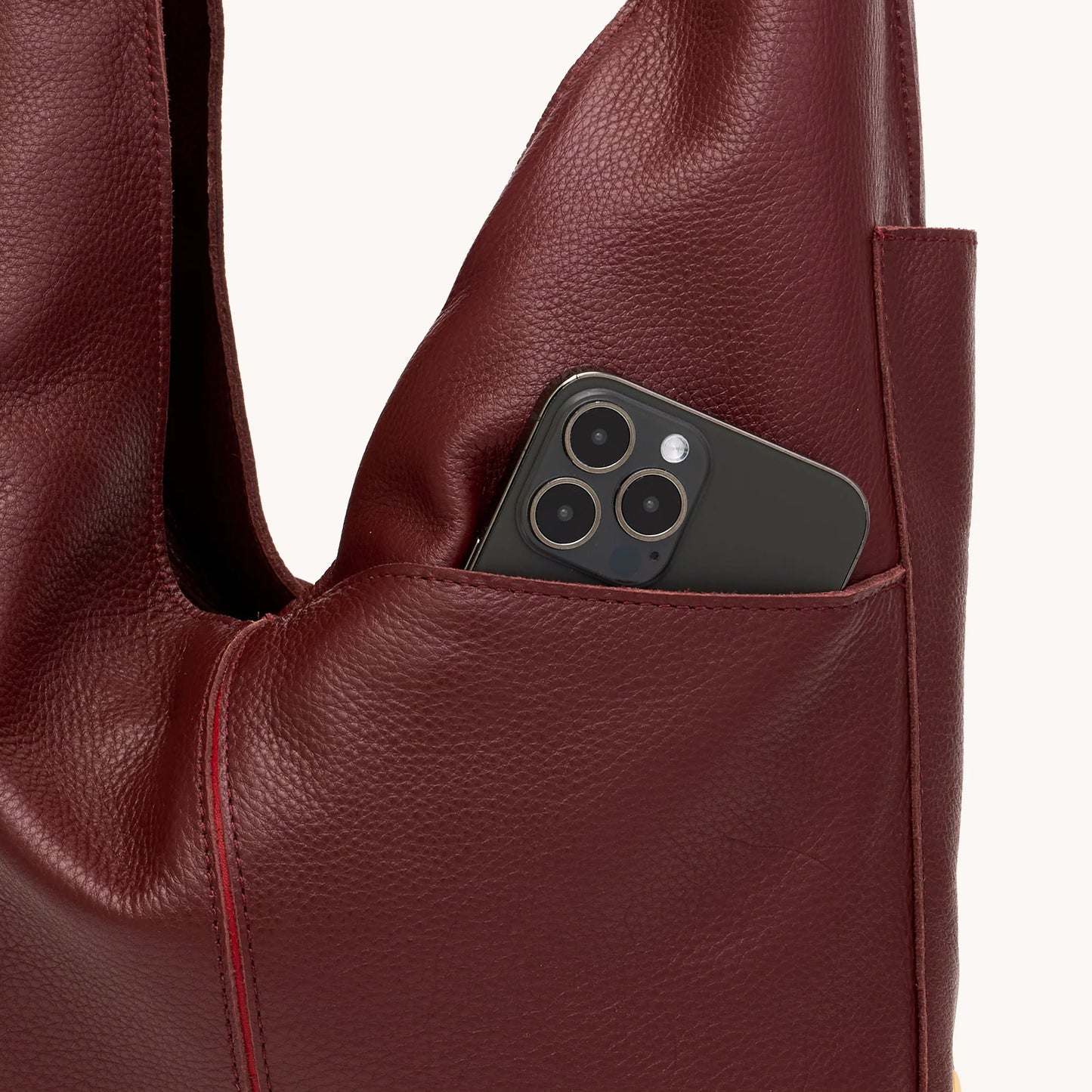 Tom Zip Cherrywood Pebble/Brushed Gold