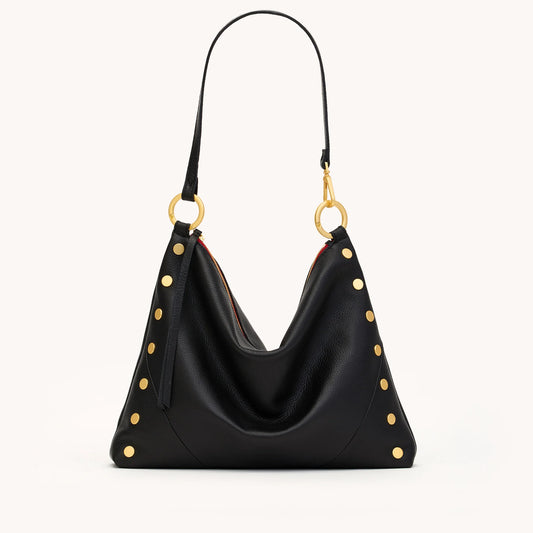 Kyle Large Black/Brushed Gold Red Zip