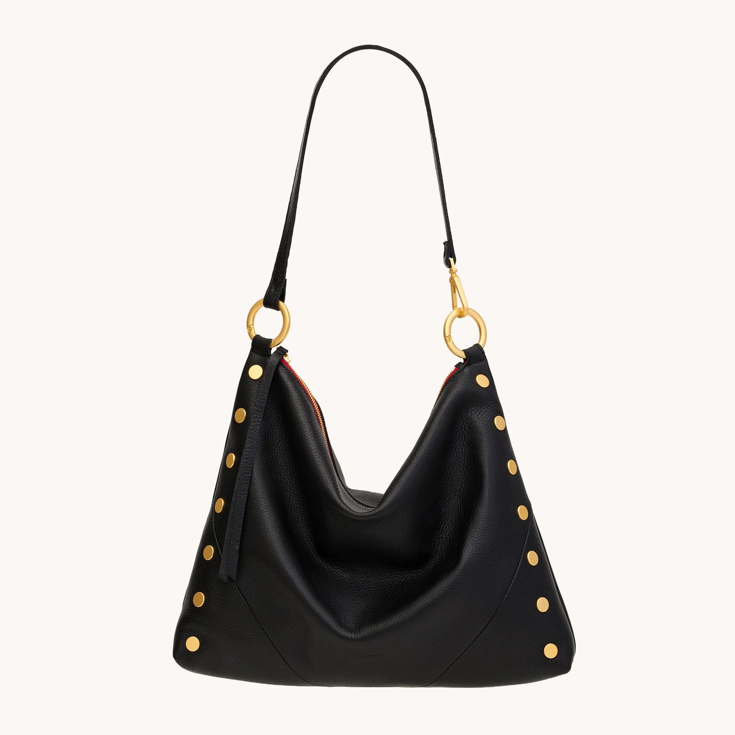 Kyle Large Black/Brushed Gold Red Zip