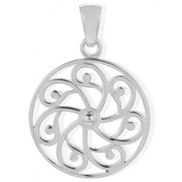 P842 Pinwheel Scroll Pendant