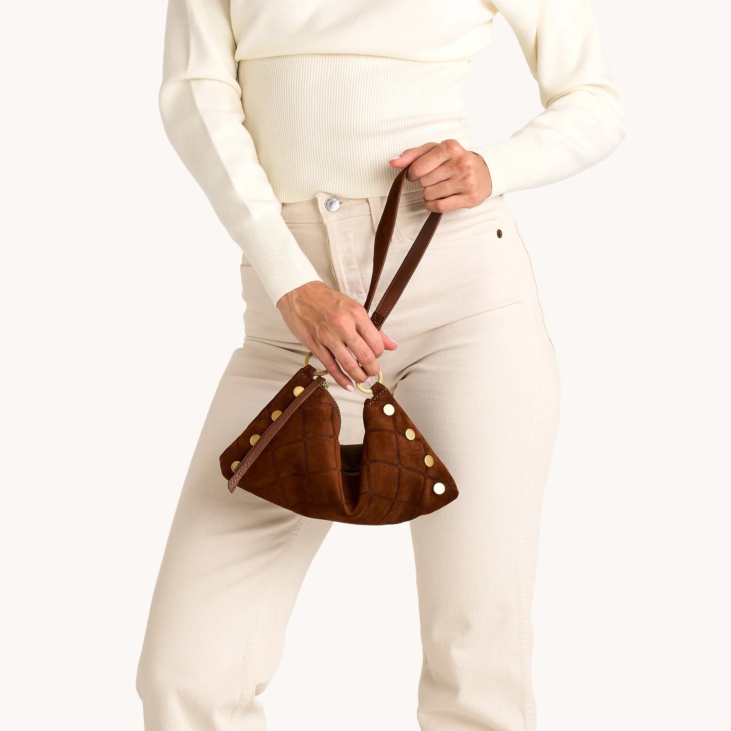 Kyle Chocolate Diamond Suede/Antique Gold