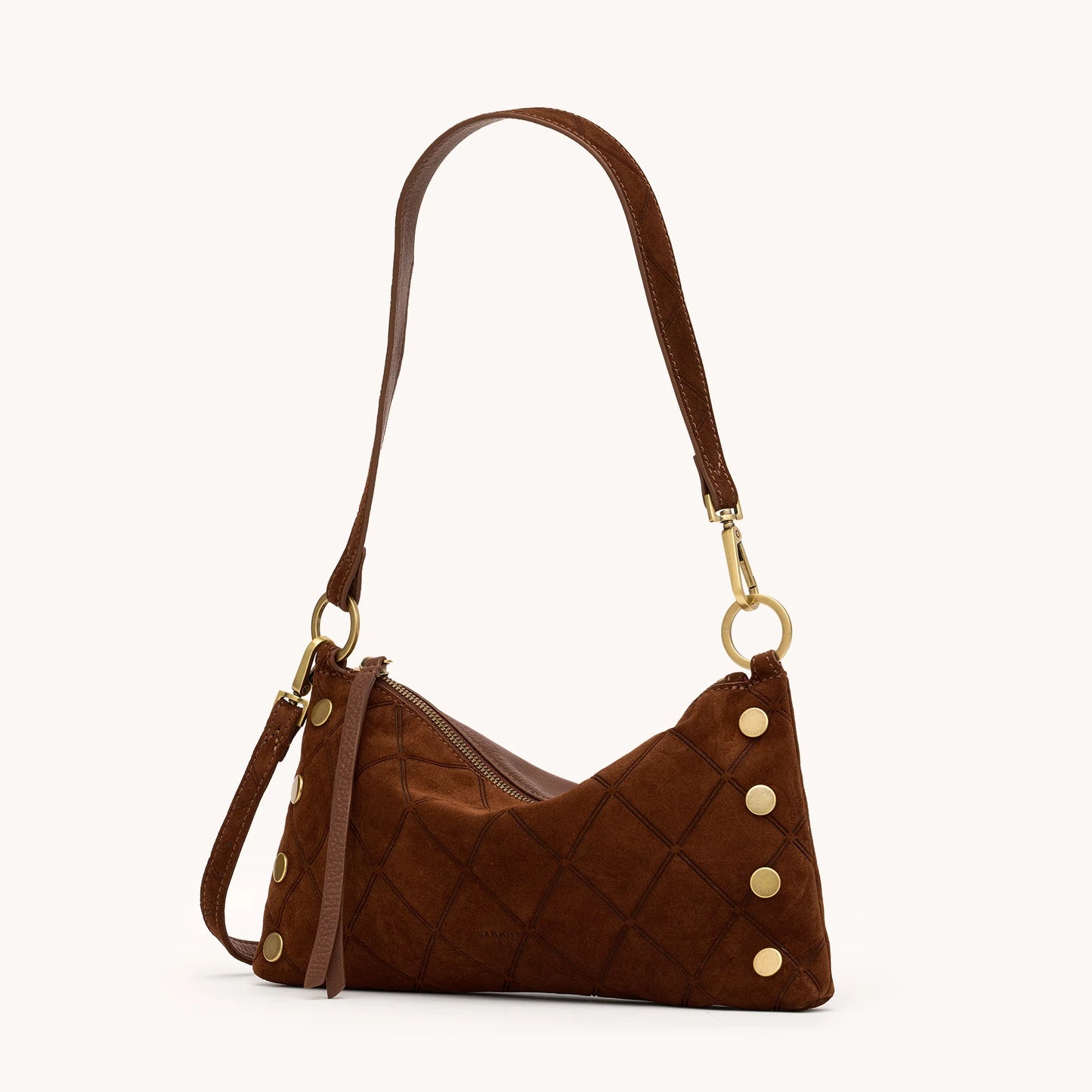 Kyle Chocolate Diamond Suede/Antique Gold