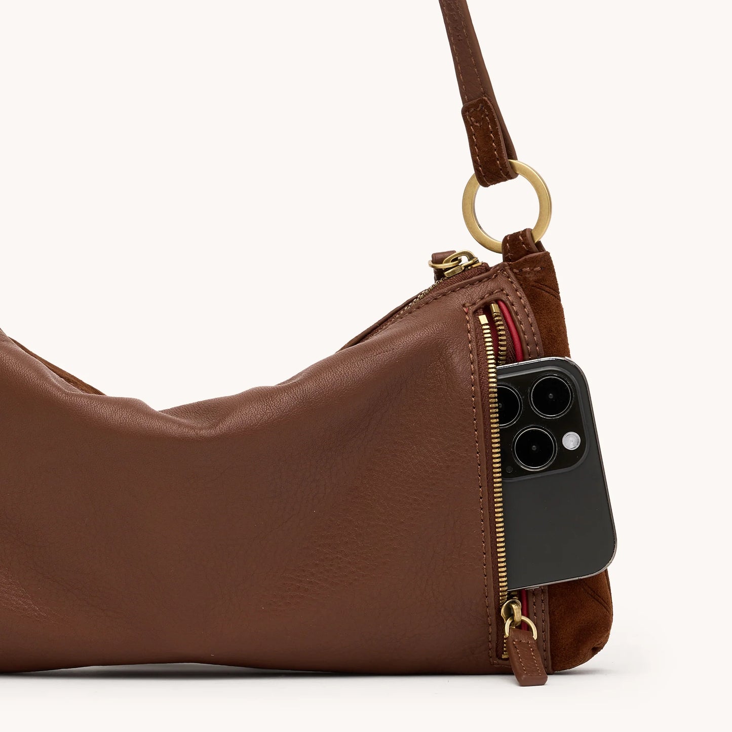 Kyle Chocolate Diamond Suede/Antique Gold