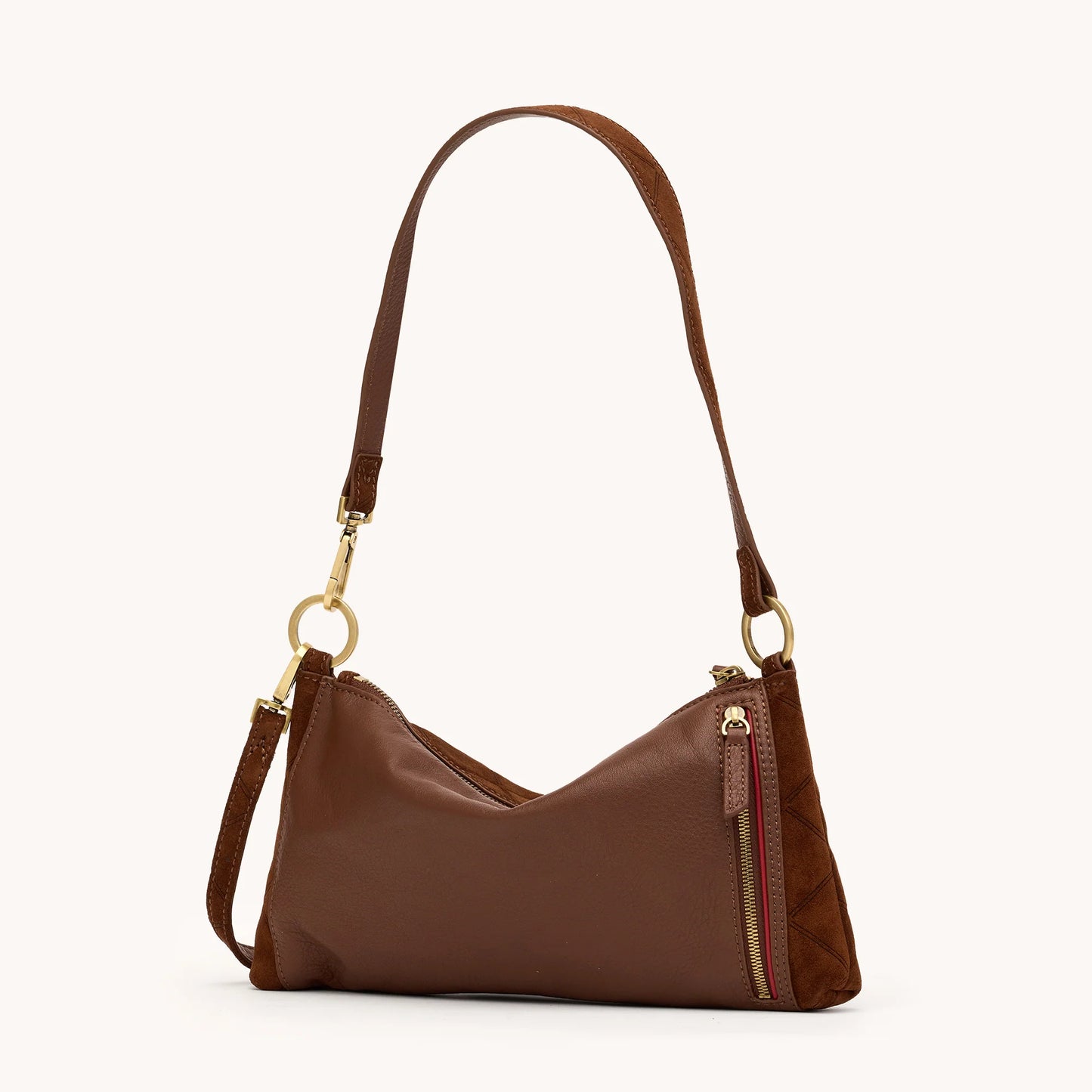 Kyle Chocolate Diamond Suede/Antique Gold