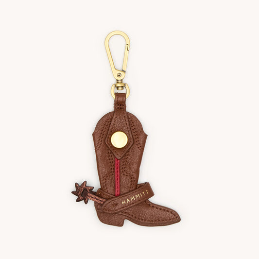 Lauri Boot Charm   chocolate pebble/antique gold