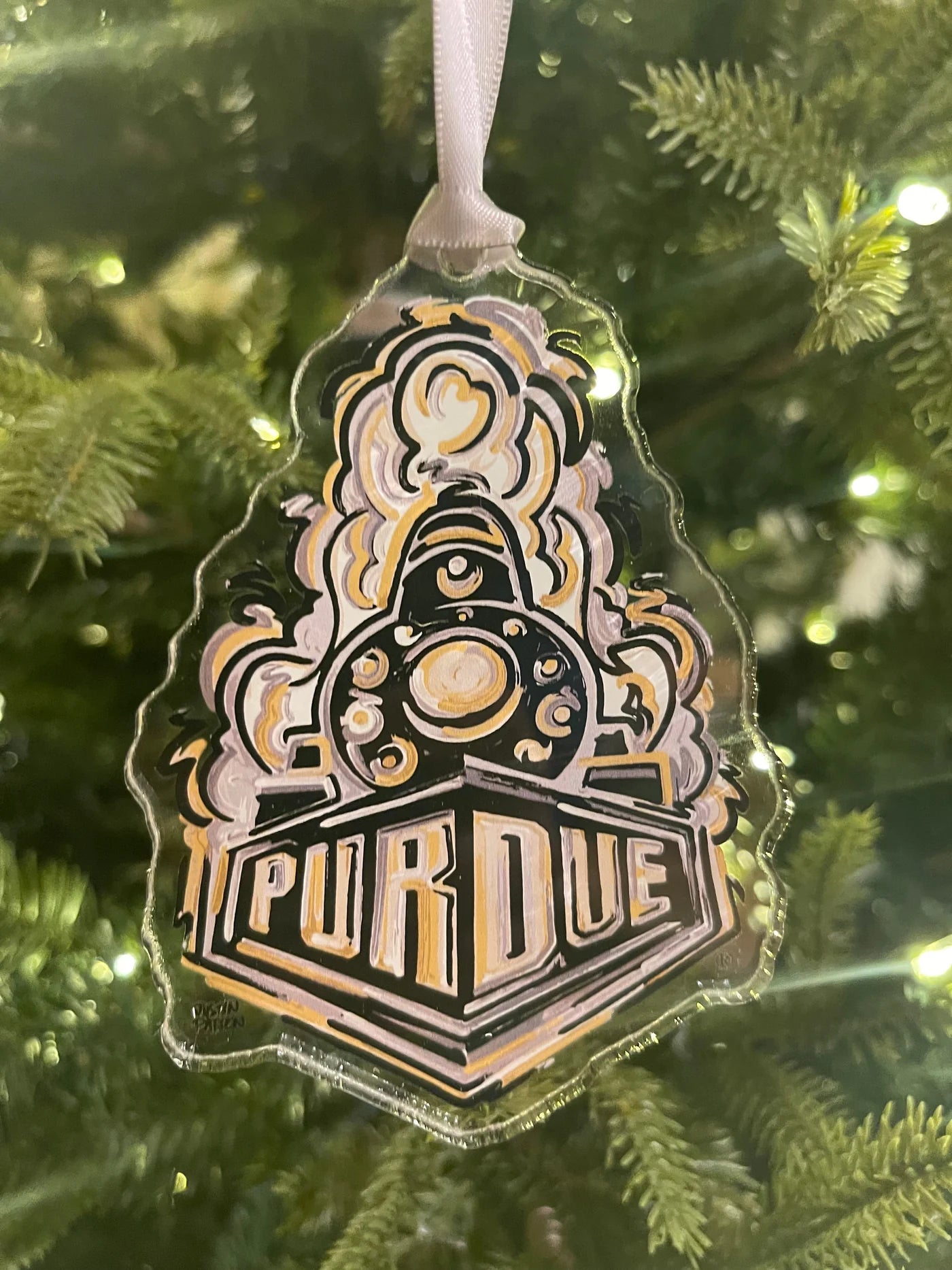 Purdue Train Ornament