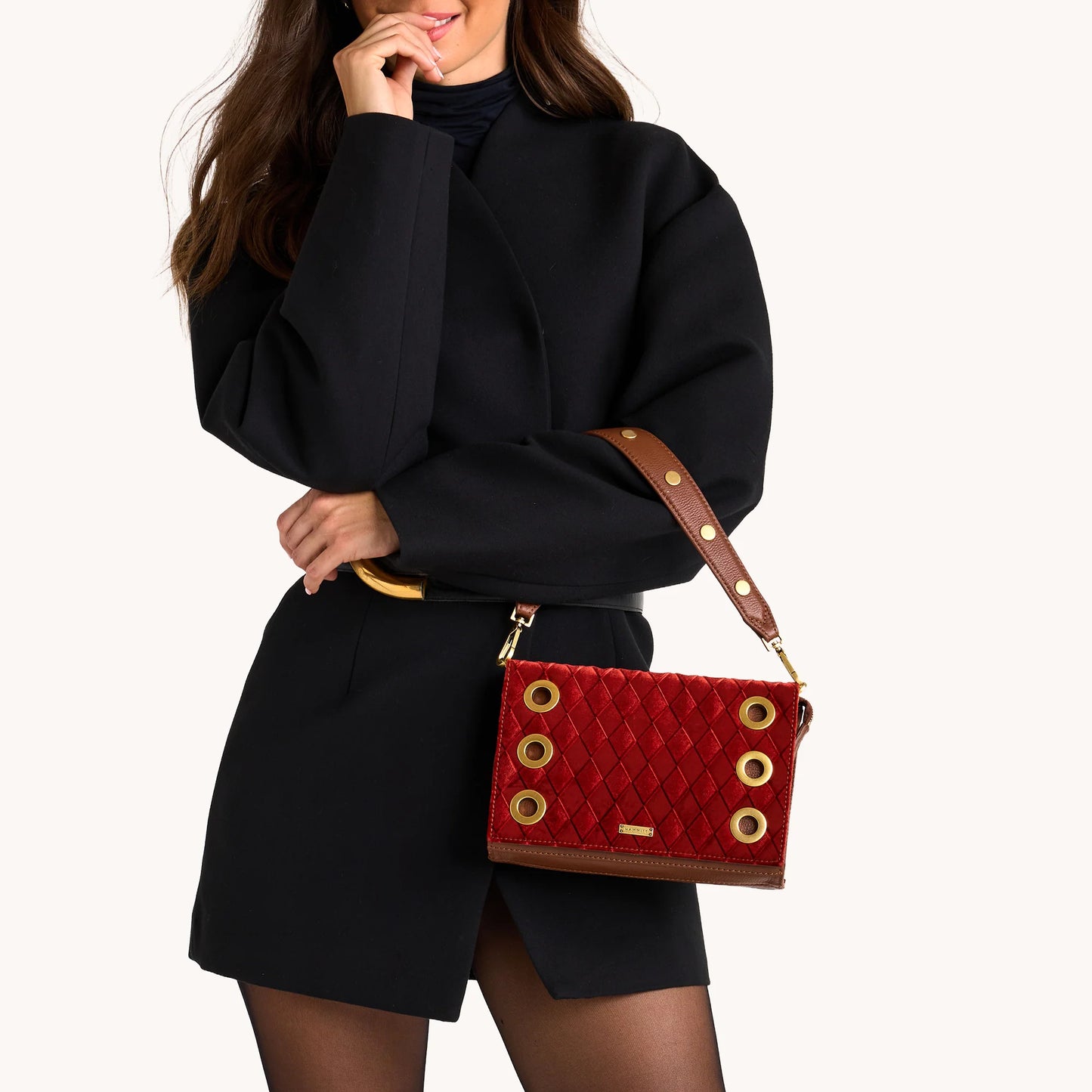 Montana Clutch Small Monarch Velvet/Antique Gold