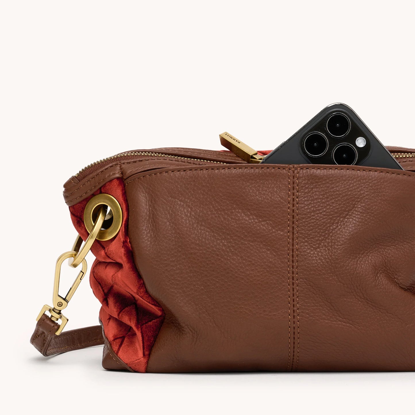 Daniel Crossbody Clutch Small Monarch Velvet/Antique Gold