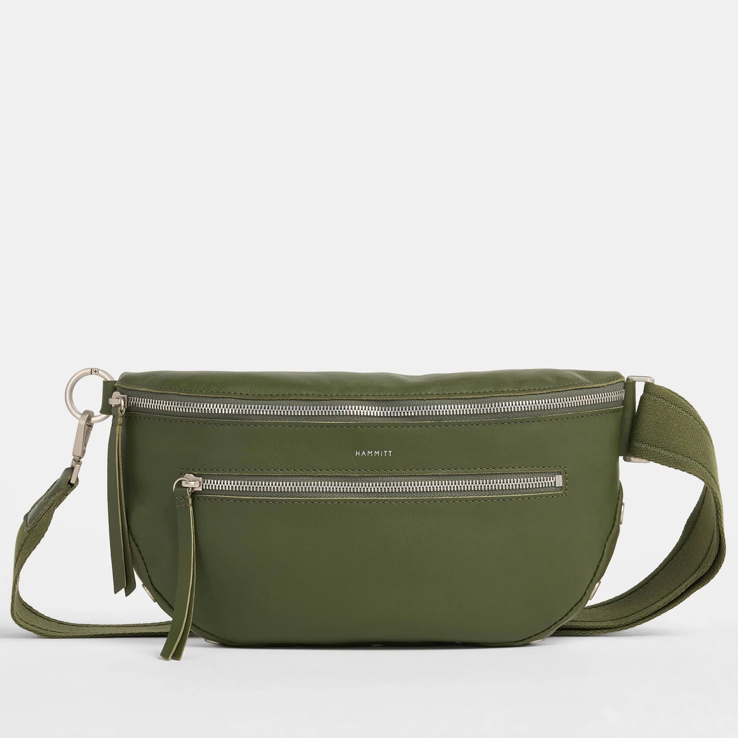 Hammitt Charles Crossbody Large Landscape Green Brushed Silver**