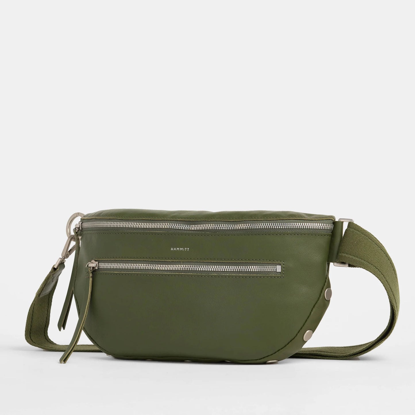 Hammitt Charles Crossbody Large Landscape Green Brushed Silver**