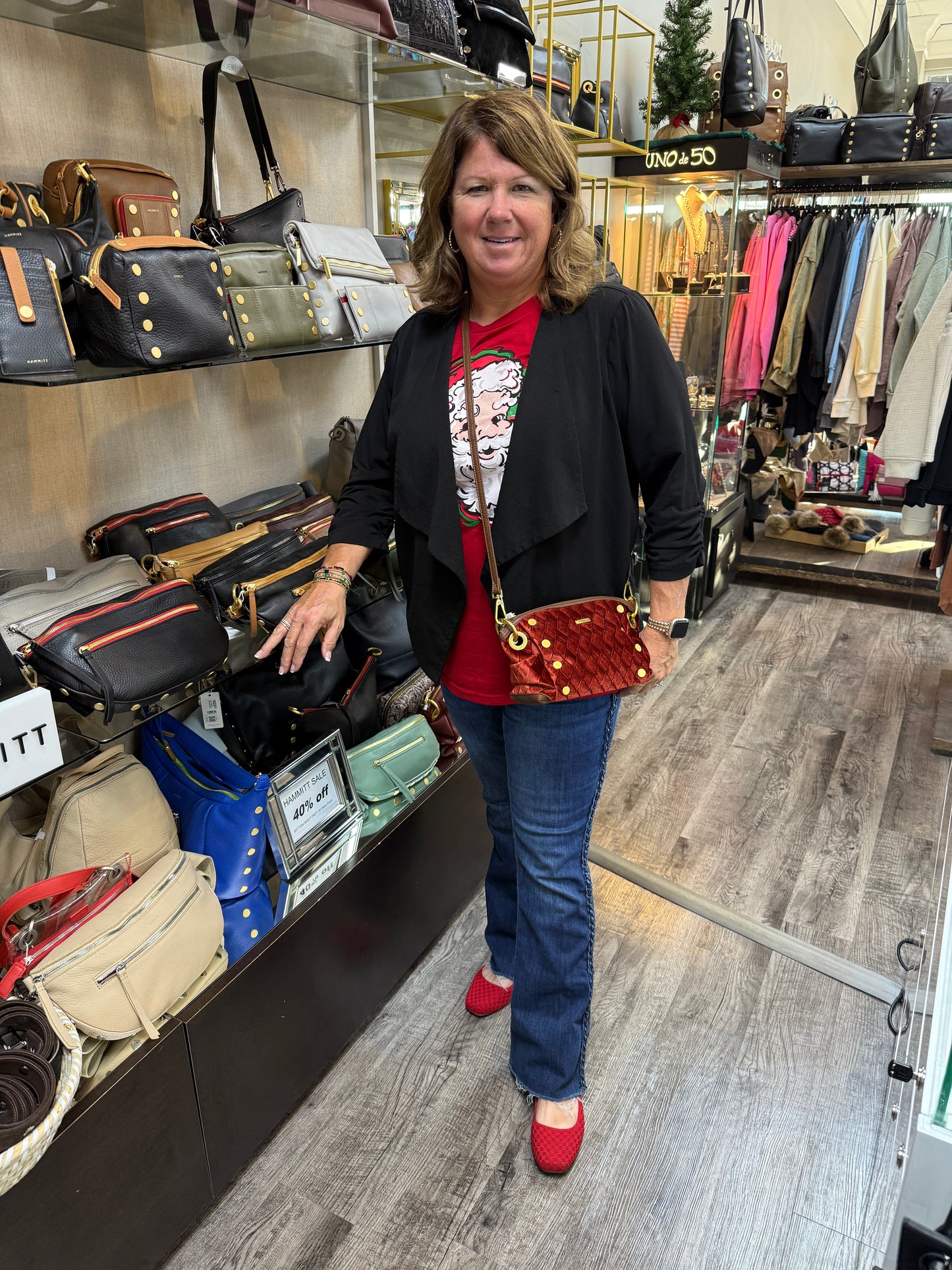 Red Vintage Santa Tee