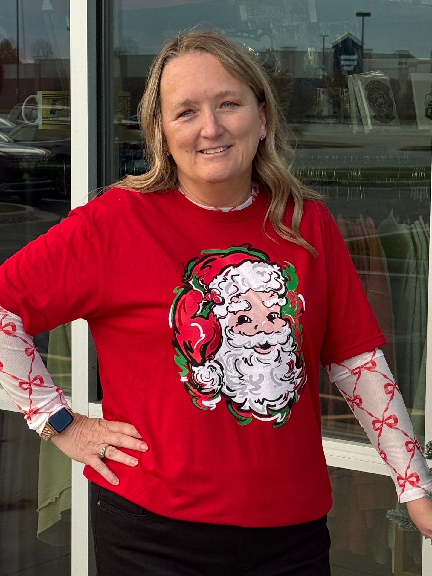 Red Vintage Santa Tee