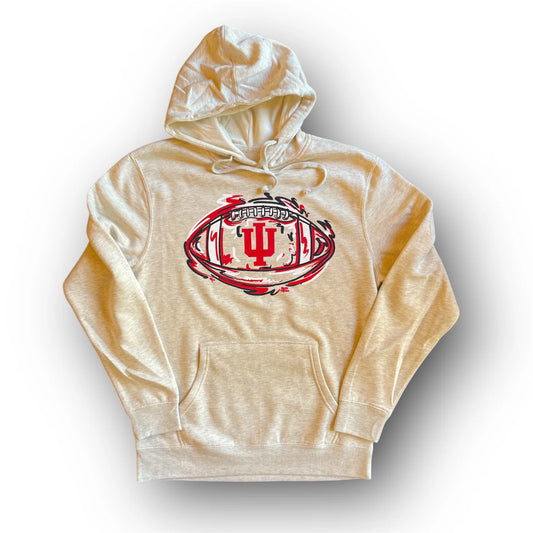 Indiana University Unisex Fleece Hoodie Oatmeal Heather