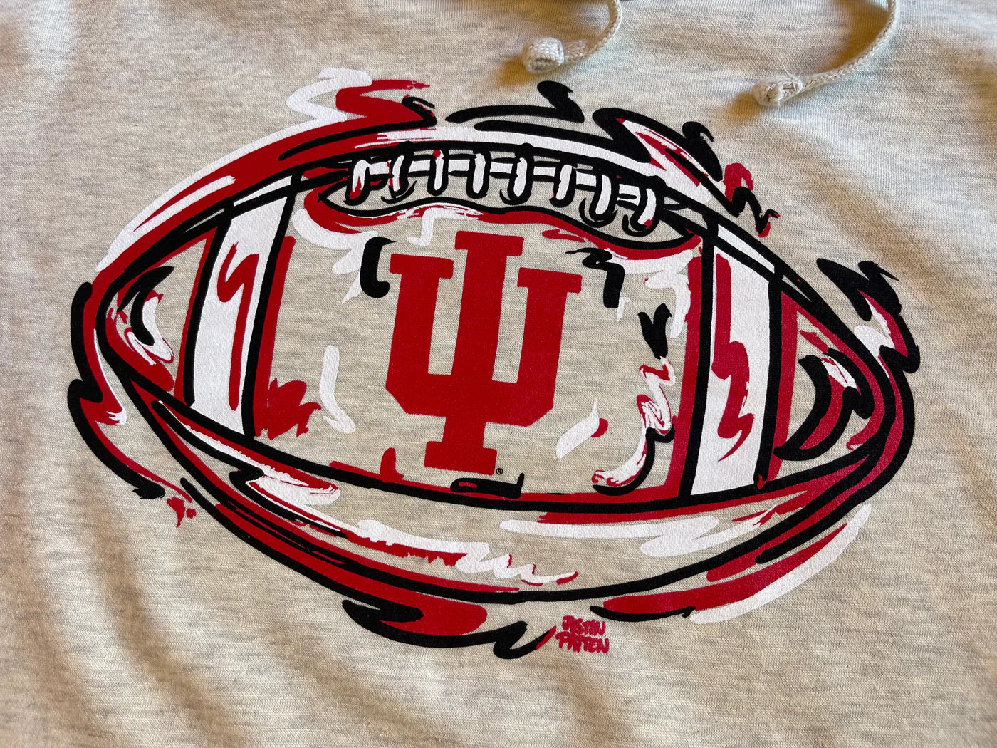 Indiana University Unisex Fleece Hoodie Oatmeal Heather